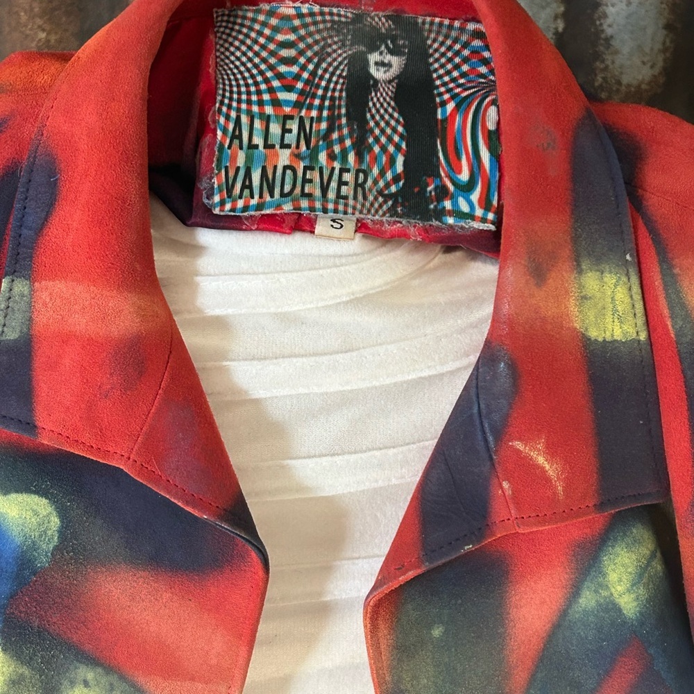 Allen Vandever Hand-painted Art Jacket ONE OF A KIND! - size small - Picture 7 of 8